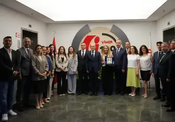 Bakan Şimşek, yurt dışından ödül alan VİMER'i ziyaret etti