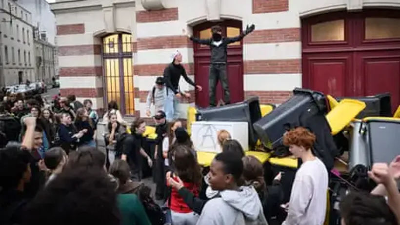 Hundreds Detained as Student Protests Across France Turn Violent