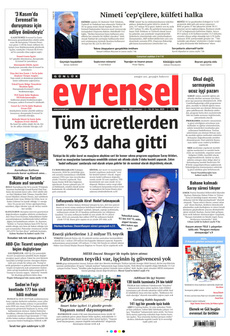 EVRENSEL 1 Kasım 2025 gazete manşeti