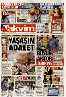 TAKVİM 1 Kasım 2025 gazete manşeti