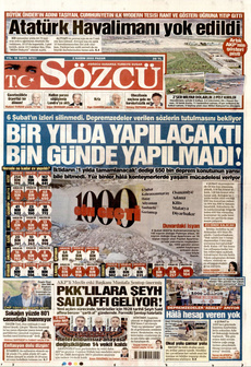 SÖZCÜ 2 Kasım 2025 gazete manşeti