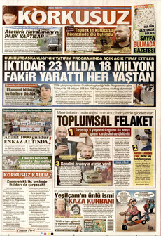 KORKUSUZ 2 Kasım 2025 gazete manşeti