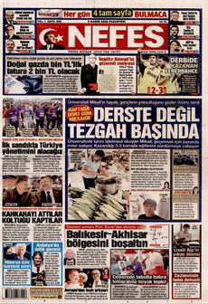 NEFES 3 Kasım 2025 gazete manşeti