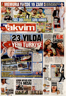 TAKVİM 3 Kasım 2025 gazete manşeti