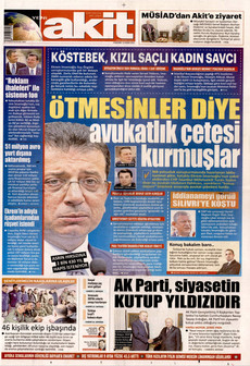 YENİ AKİT 13 Kasım 2025 gazete manşeti