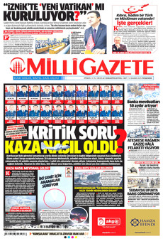 MİLLİ GAZETE 13 Kasım 2025 gazete manşeti