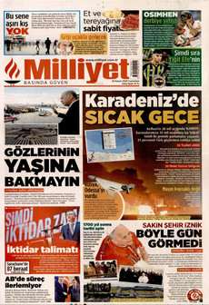 MİLLİYET 29 Kasım 2025 gazete manşeti