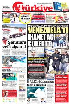 TÜRKİYE GAZETESİ 5 Ocak 2026 gazete manşeti