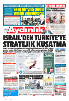 AYDINLIK GAZETESİ 28 Aralık 2025 gazete manşeti