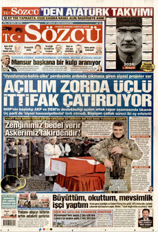 SÖZCÜ 27 Aralık 2025 gazete manşeti
