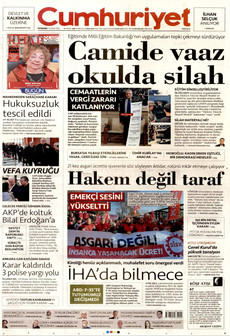 CUMHURİYET 18 Aralık 2025 gazete manşeti