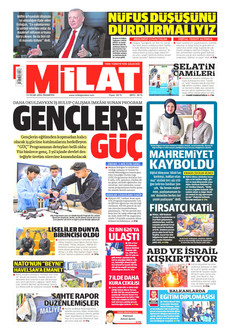 MİLAT 12 Ocak 2026 gazete manşeti