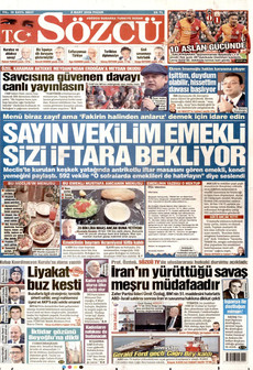 SÖZCÜ 8 Mart 2026 gazete manşeti