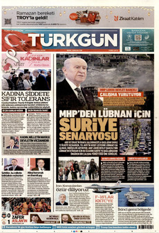 TÜRKGÜN 8 Mart 2026 gazete manşeti