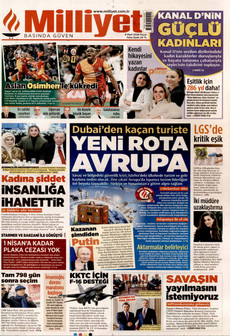 MİLLİYET 8 Mart 2026 gazete manşeti