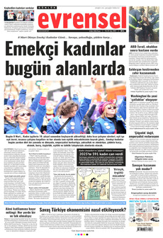 EVRENSEL 8 Mart 2026 gazete manşeti