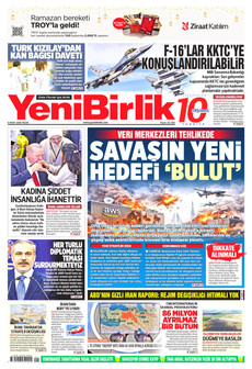 YENİBİRLİK 8 Mart 2026 gazete manşeti