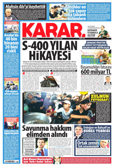 KARAR 19 Ağustos 2026 gazete manşeti