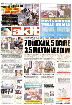 YENİ AKİT 19 Ağustos 2026 gazete manşeti