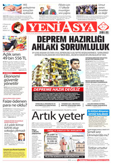 YENİ ASYA 19 Ağustos 2026 gazete manşeti