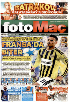 FOTOMAÇ 19 Ağustos 2026 gazete manşeti