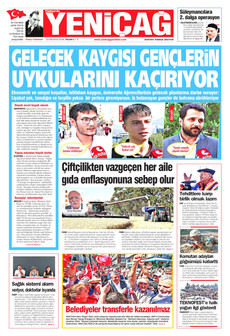 YENİÇAĞ 23 Ağustos 2026 Gazete Manşeti Küçük