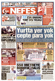 NEFES 2 Eylül 2026 gazete manşeti