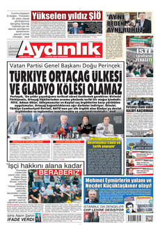 AYDINLIK GAZETESİ 2 Eylül 2026 gazete manşeti
