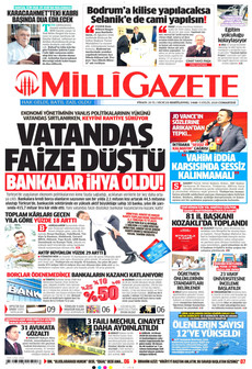 MİLLİ GAZETE 5 Eylül 2026 gazete manşeti