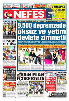 NEFES 12 Eylül 2026 Gazete Manşeti Küçük