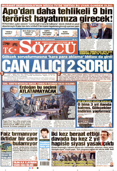 SÖZCÜ 12 Eylül 2026 Gazete Manşeti Küçük