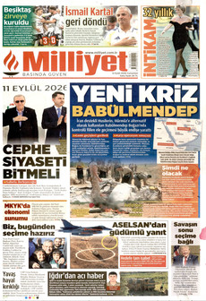 MİLLİYET 12 Eylül 2026 Gazete Manşeti Küçük