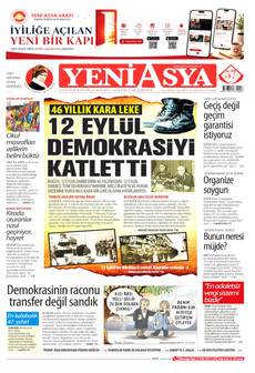 YENİ ASYA 12 Eylül 2026 Gazete Manşeti Küçük
