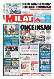 MİLAT 12 Eylül 2026 Gazete Manşeti Küçük