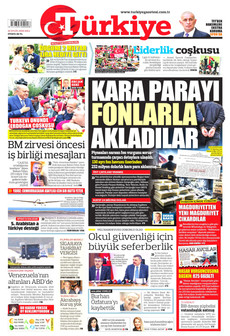 TÜRKİYE GAZETESİ 22 Eylül 2026 gazete manşeti