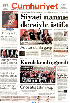 CUMHURİYET 24 Eylül 2026 gazete manşeti