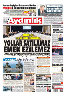 AYDINLIK GAZETESİ 24 Eylül 2026 gazete manşeti