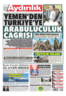 AYDINLIK GAZETESİ 25 Eylül 2026 gazete manşeti