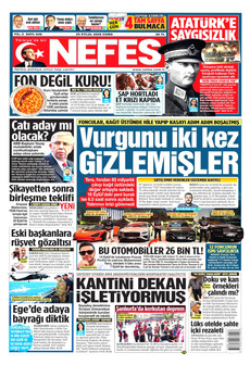 NEFES 25 Eylül 2026 gazete manşeti