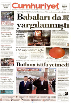 CUMHURİYET 25 Eylül 2026 gazete manşeti