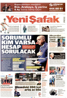 YENİ ŞAFAK 25 Eylül 2026 gazete manşeti