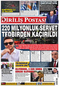 DİRİLİŞ POSTASI 25 Eylül 2026 gazete manşeti