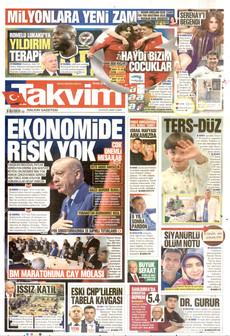 TAKVİM 25 Eylül 2026 gazete manşeti