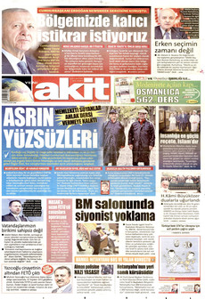 YENİ AKİT 26 Eylül 2026 gazete manşeti