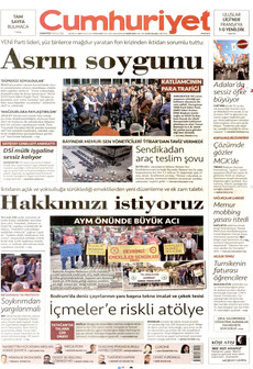 CUMHURİYET 26 Eylül 2026 gazete manşeti