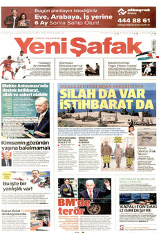 YENİ ŞAFAK 26 Eylül 2026 gazete manşeti