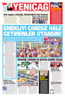 YENİÇAĞ 26 Eylül 2026 gazete manşeti