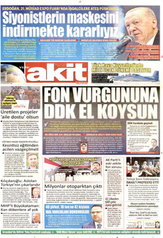 YENİ AKİT 27 Eylül 2026 gazete manşeti