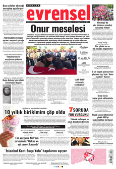 EVRENSEL 27 Eylül 2026 gazete manşeti