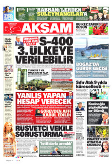 AKŞAM 28 Eylül 2026 gazete manşeti
